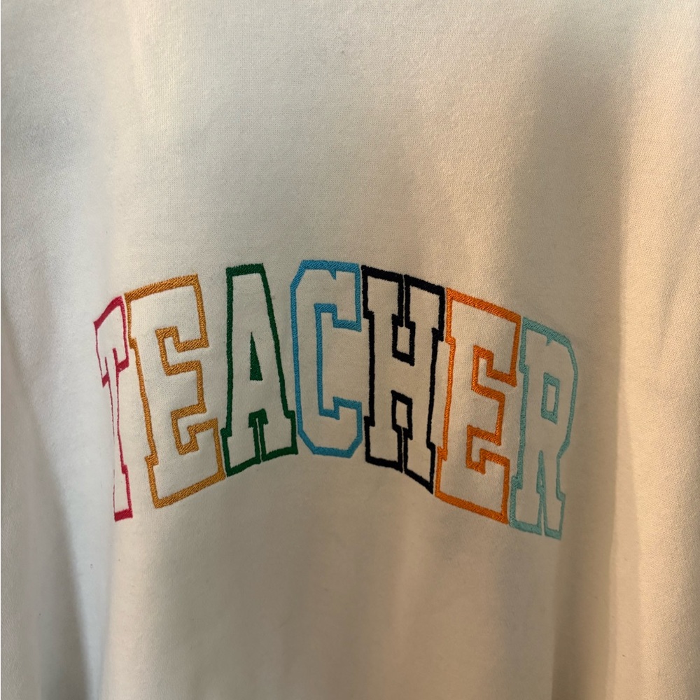 Bright 'Teacher' Sweatshirt